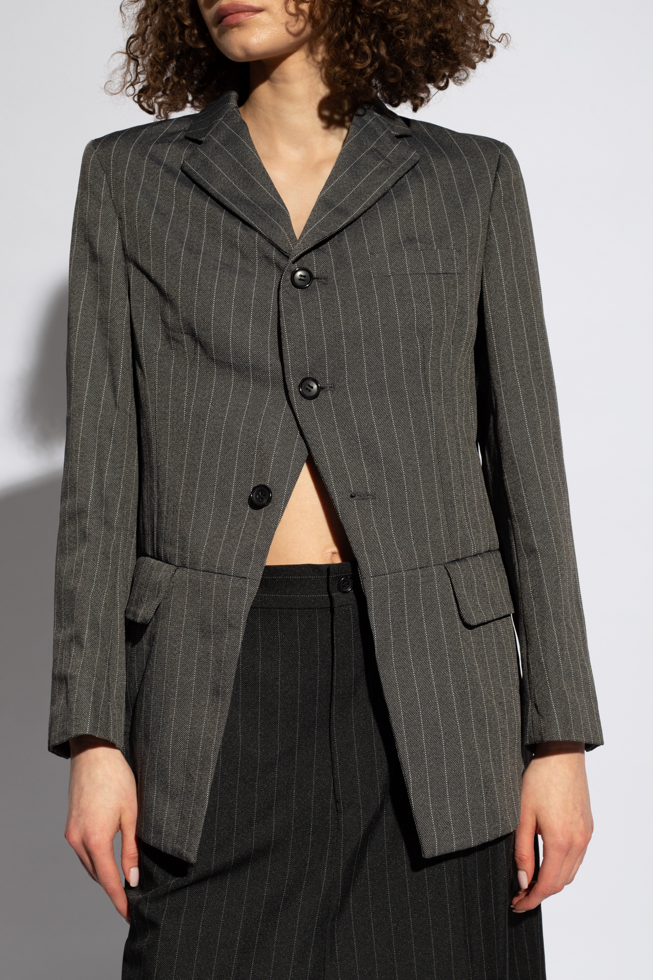 COMME des GARCONS HOMME PLUS Cotton Stripe Asymmetric Riders